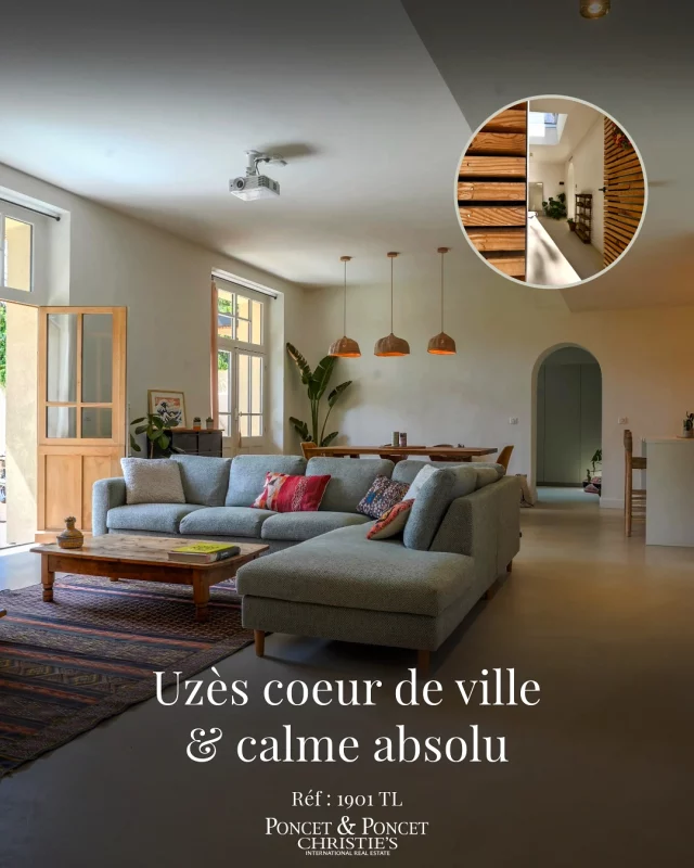 🇫🇷 NOUVEAUTÉ – Uzès, entre calme absolu & cœur de ville

À quelques pas de la Place aux Herbes, dans le centre historique d’Uzès, cette élégante maison des années 30 entièrement rénovée en 2022 conjugue le charme de l’ancien et les codes d’un art de vivre contemporain.

Son balcon en fer forgé, ses menuiseries en bois naturel, et son subtil esprit Louisiane revisitée confèrent au lieu une identité singulière. La lumière y circule librement, du spacieux séjour à la cuisine design, jusque dans les cinq chambres aux lignes épurées.

Le jardin clos, avec piscine 8x4m, douche extérieure et pelouse sans entretien, offre une bulle de sérénité en ville. Modernité, confort, durabilité (panneaux solaires, StarLink, climatisation gainable), et la possibilité de créer un espace indépendant : cette maison est une rare opportunité au cœur d’Uzès.

#Nouveauté #ImmobilierUzès #MaisonDeVille #CalmeAbsolu #PoncetEtPoncet #StyleEtConfort

🇬🇧 NEW LISTING – Uzès: Quiet elegance in the heart of the city

Just steps from Uzès’ iconic Place aux Herbes, this beautifully renovated 1930s home blends timeless charm with modern sophistication.

Reimagined in 2022, its wrought-iron balcony and natural wood finishes evoke a refined, Southern elegance. Inside, light pours through spacious volumes, from the open-plan living room and designer kitchen to the five serene bedrooms.

The private garden with its 8x4m pool, outdoor shower, and low-maintenance lawn is an oasis of calm. With premium amenities (solar panels, StarLink, ducted AC), and the potential to create an independent unit, this rare gem offers both peace and prestige—right in the heart of Uzès.

#NewListing #UzesProperty #CityOasis #ModernElegance #FrenchLiving #PoncetAndPoncet